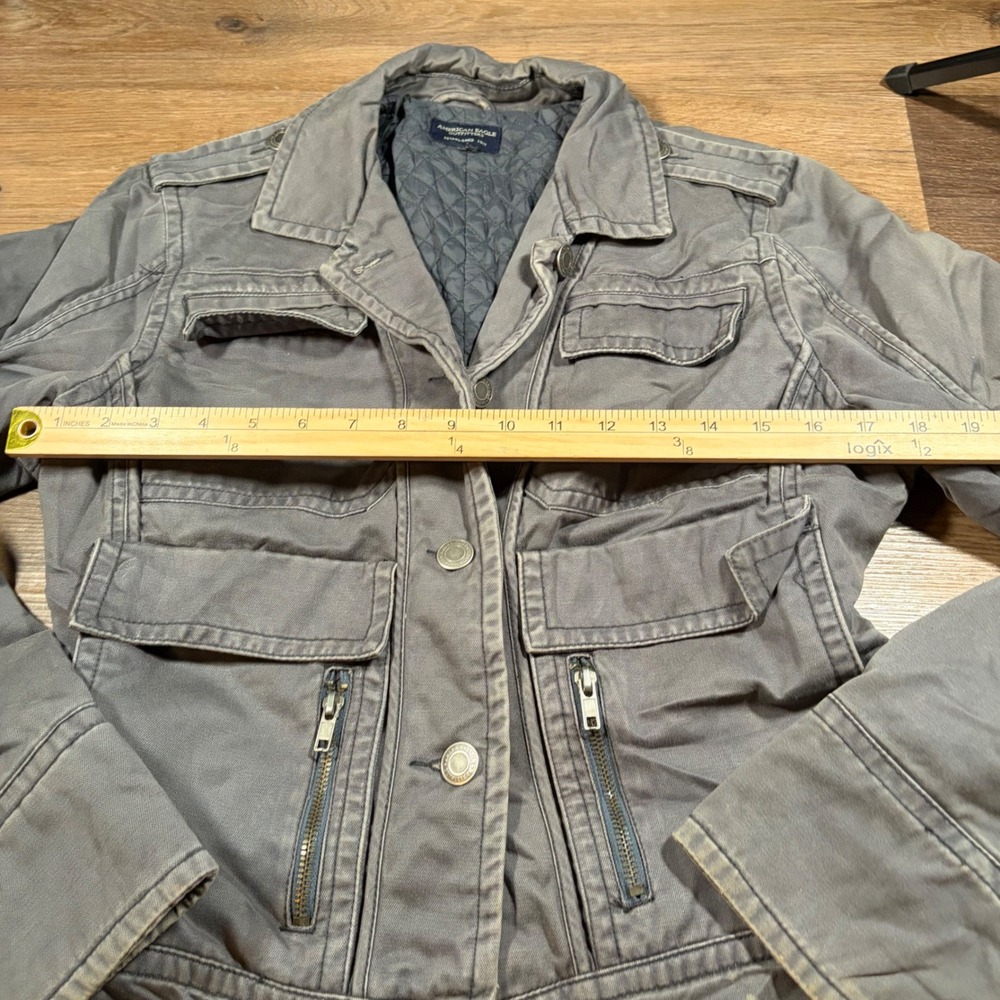 Y2K Abercrombie Style Utility Field Jacket Quilted Lined Size M - Picture 5 of 6